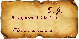 Steigervald Júlia névjegykártya