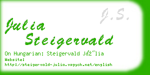 julia steigervald business card